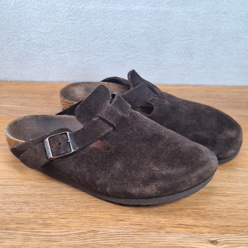 Birkenstock Boston Women's 6.5 EU 37 Clogs Dark Brown Leather Germany Worn